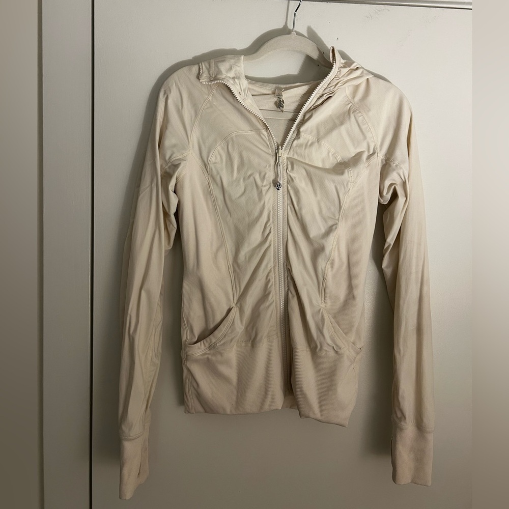 Lululemon Athletica Off-White Zip-Up Jacket